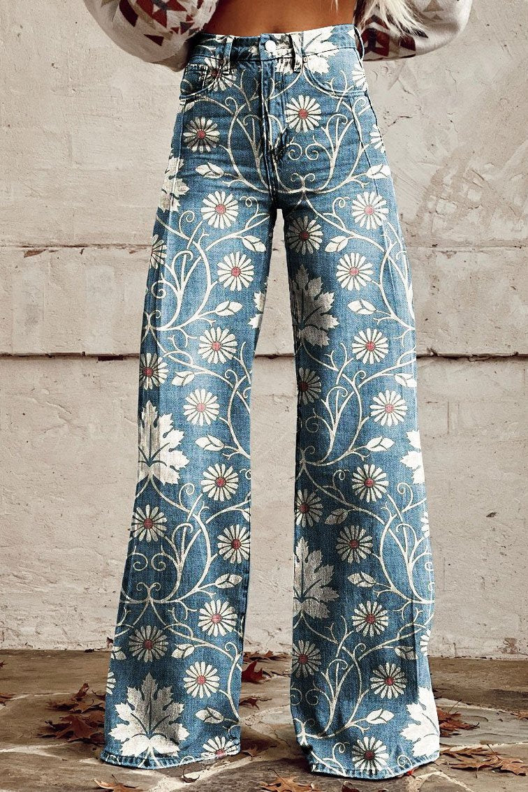 Floral Wide Leg Pants "Sally"