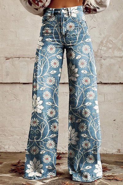 Floral Wide Leg Pants "Sally"