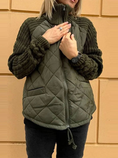 BELINA | Casual Patchwork Jacket with Zipper