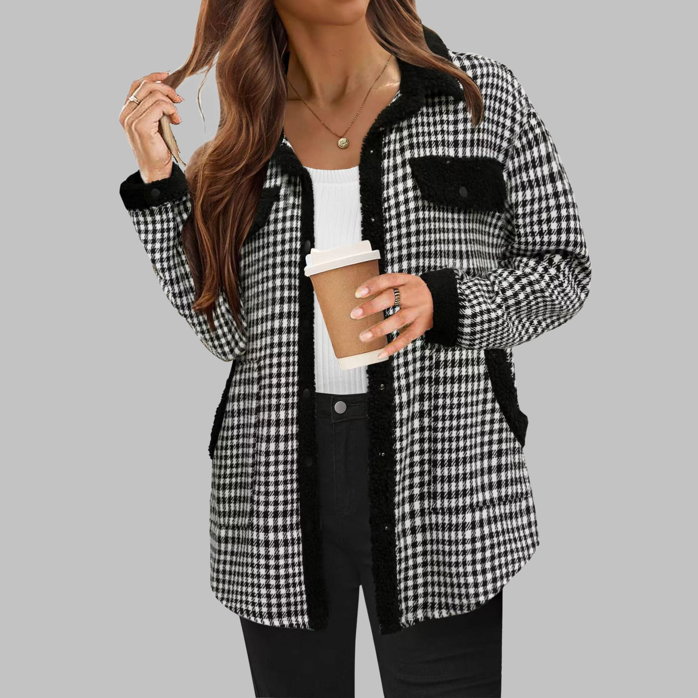 Zeny | Classic Long Sleeve Button Down Jacket
