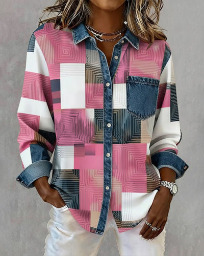 Color Block Shirt Fashionable