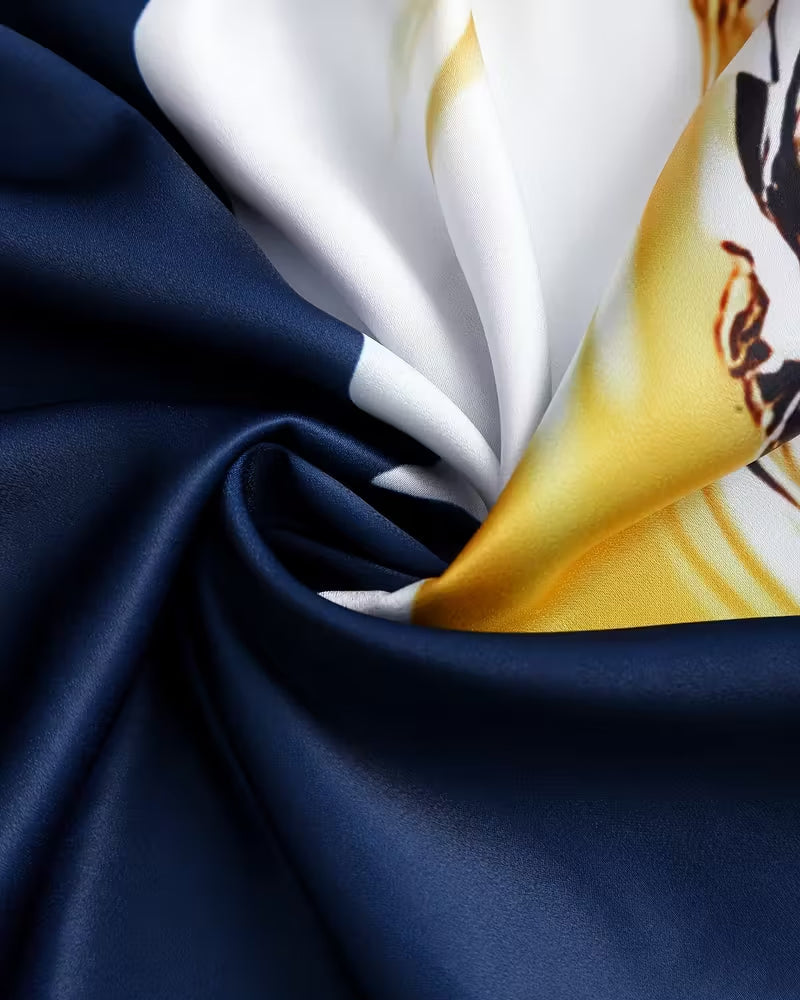 Printed Right Shoulder Reversed Blouse