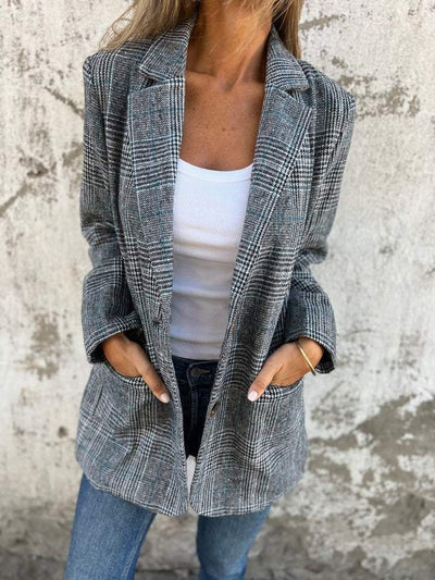 VIVI | Stylish Checked Blazer