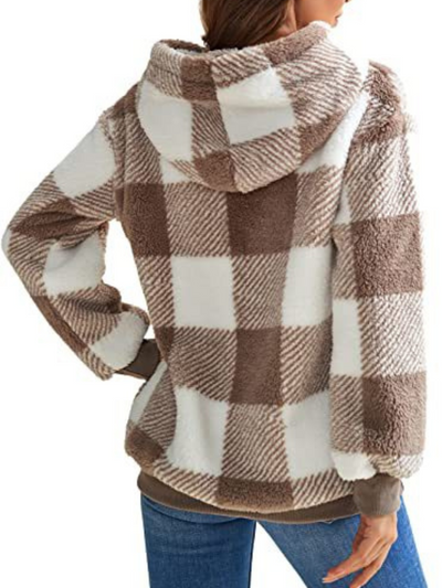 Nicole Plaid Fleece Hoodie