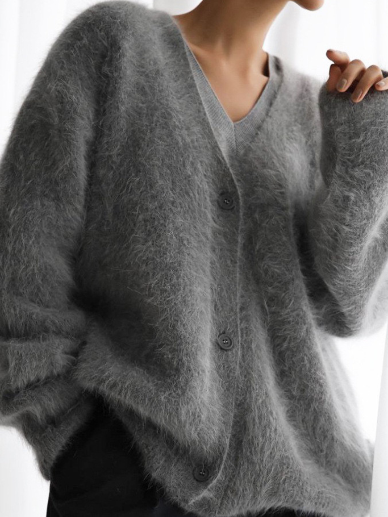 CELESTE LUXE FUZZY CARDIGAN