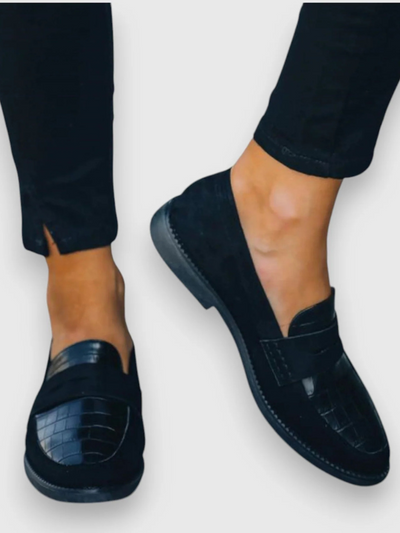 AVA Croc-Textured Orthopedic Loafers