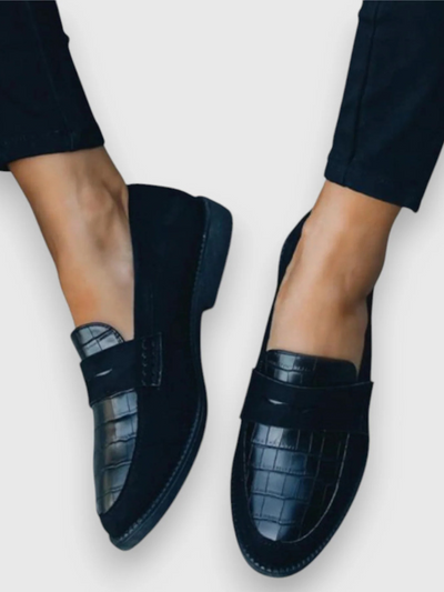 AVA Croc-Textured Orthopedic Loafers