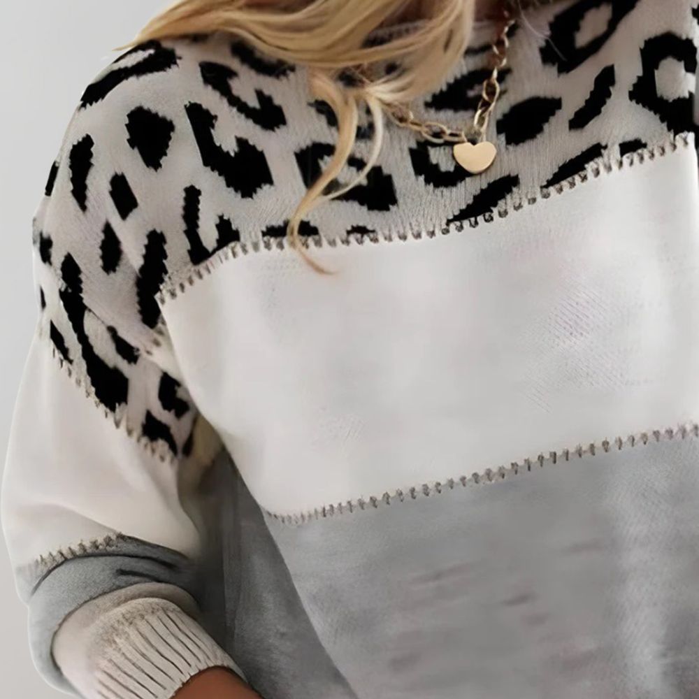 PASCA | Casual Sweater with Leopard Print