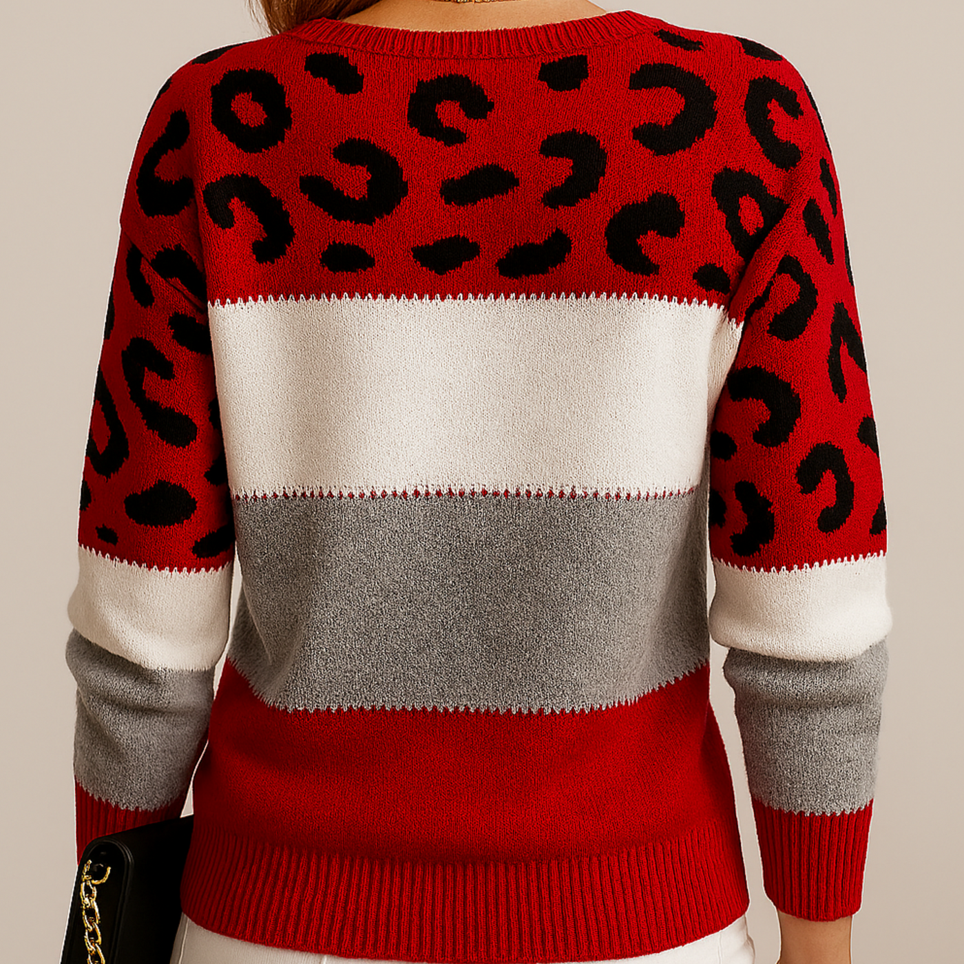 PASCA | Casual Sweater with Leopard Print