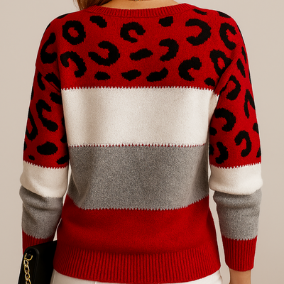 PASCA | Casual Sweater with Leopard Print