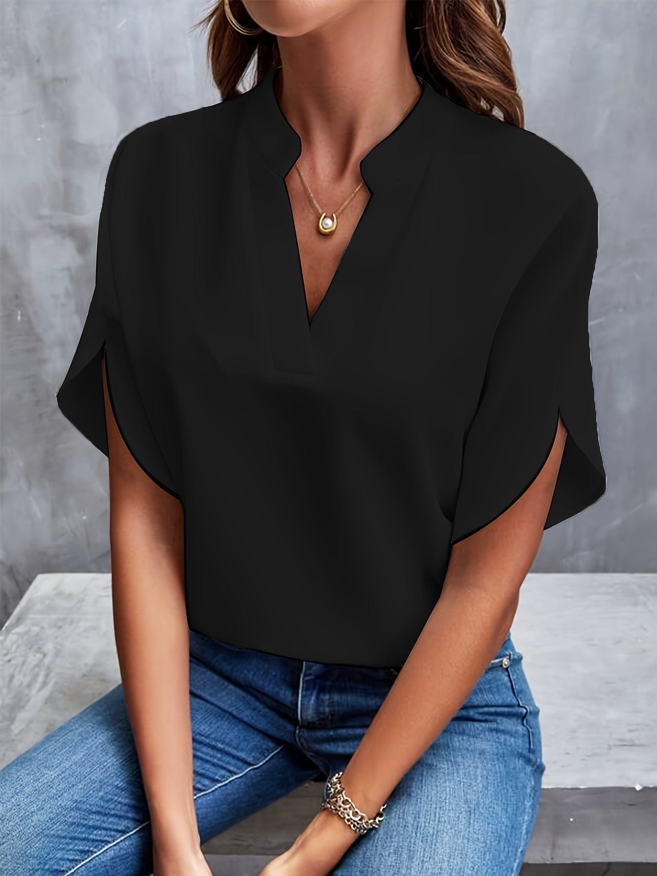 JULITA | Elegant blouse with draping