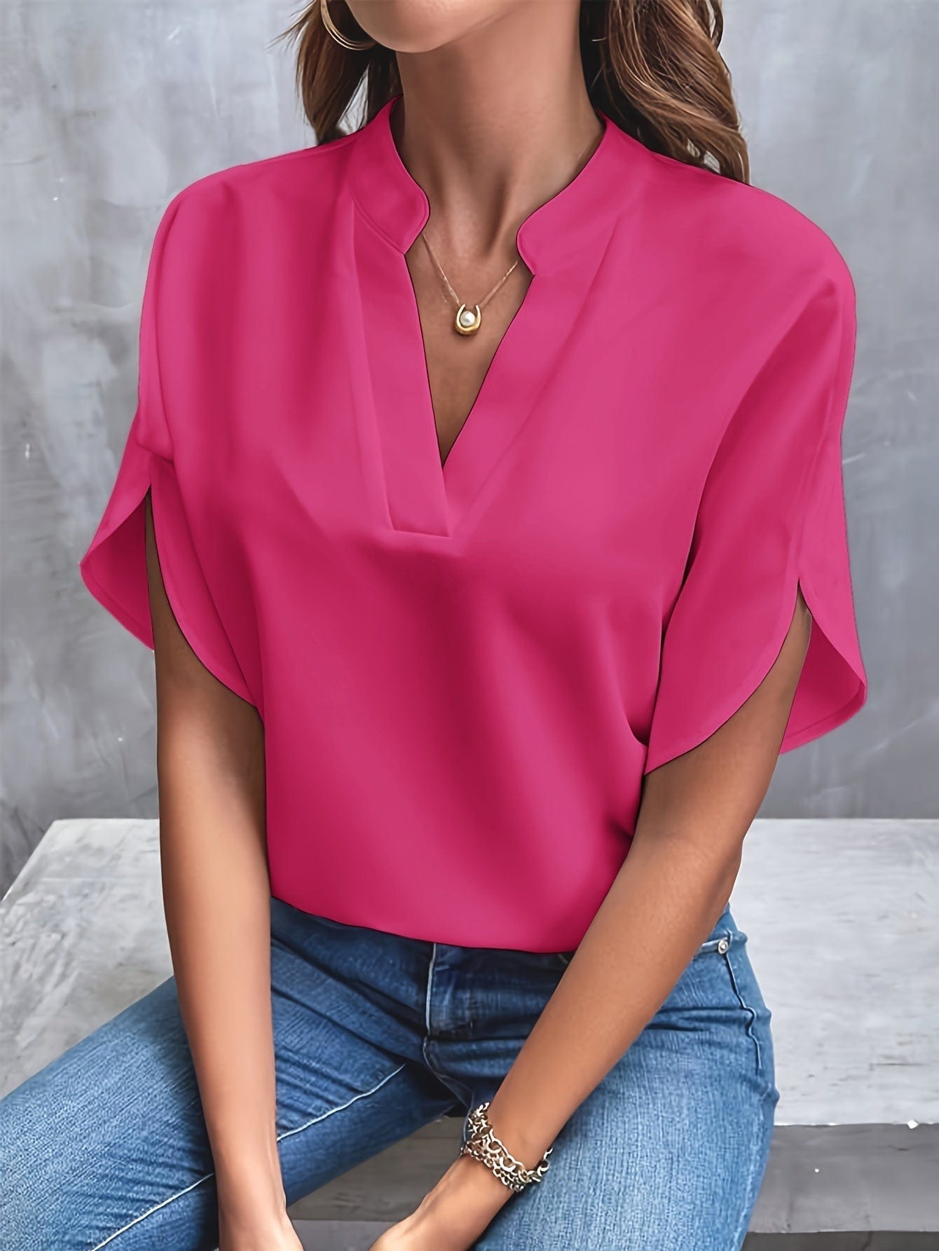JULITA | Elegant blouse with draping