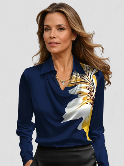 Melody Satin Draped Blouse