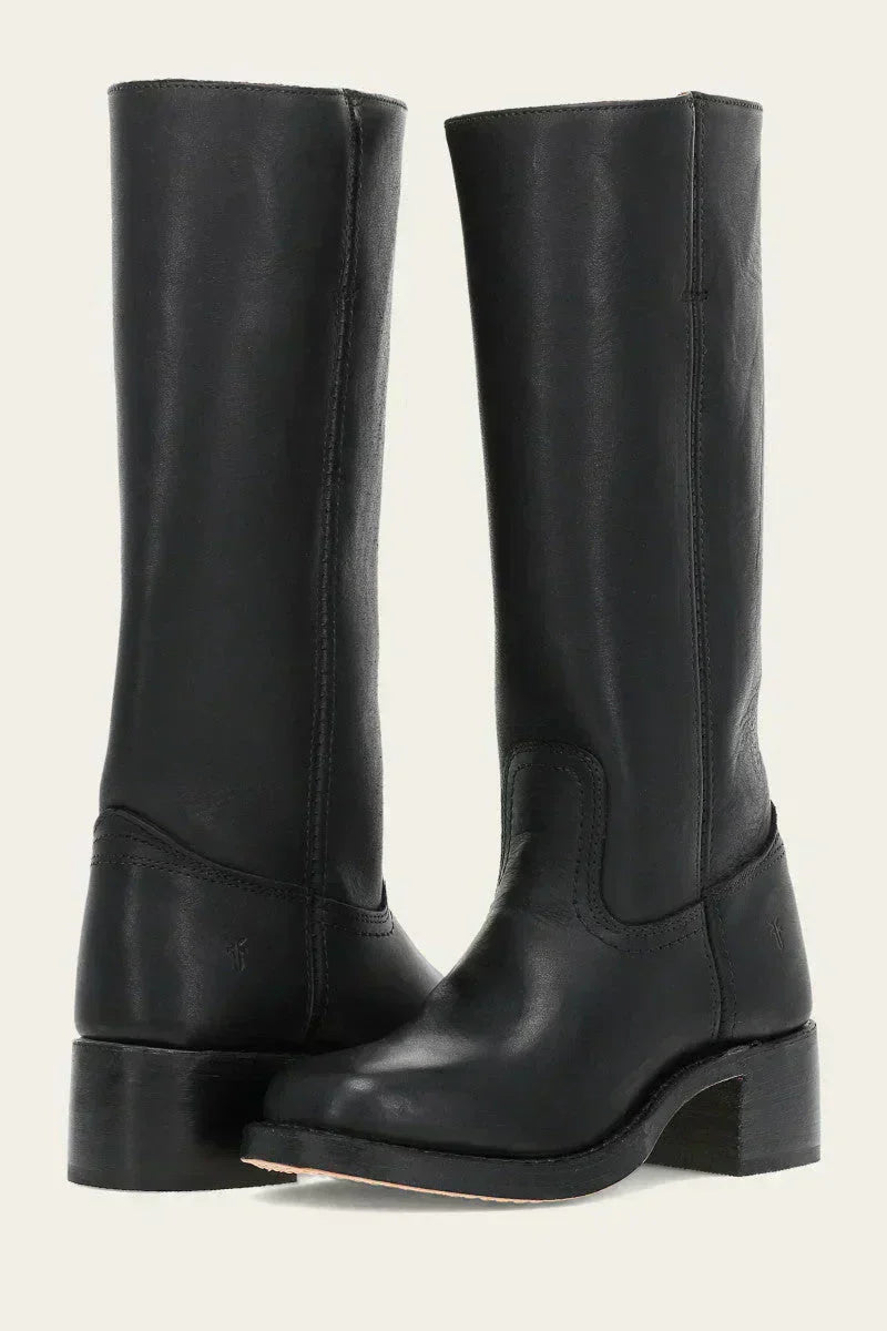 Knee-High Boots with Slim Fit and Structured Sole