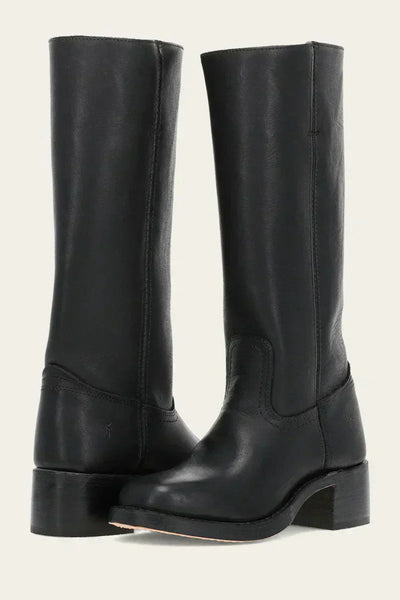 Knee-High Boots with Slim Fit and Structured Sole