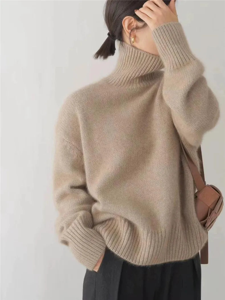MONIKA | High Neck Cashmere Sweater