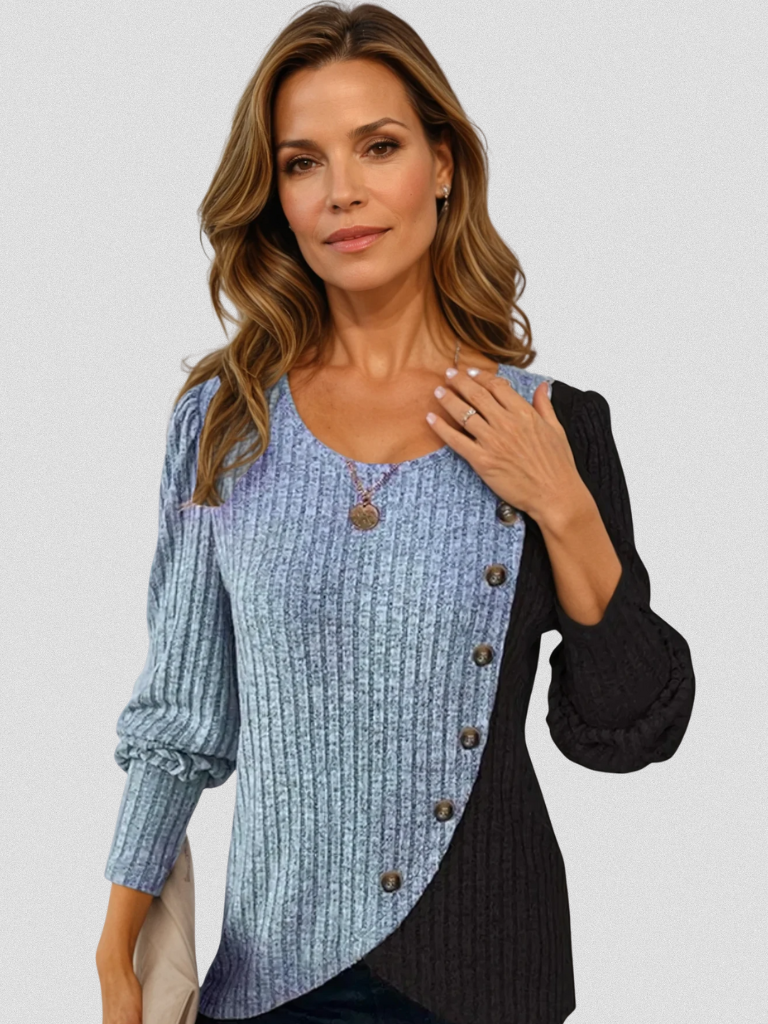 KAIA COMFORTABLE LONGSLEEVE KNIT TOP