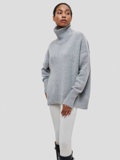 ELENA HIGH-NECK KNIT SWEATER