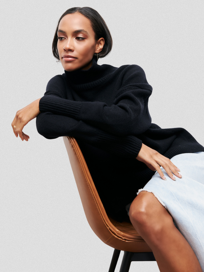ELENA HIGH-NECK KNIT SWEATER