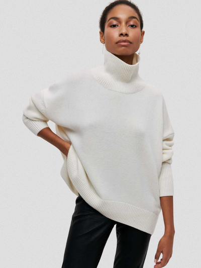 ELENA HIGH-NECK KNIT SWEATER