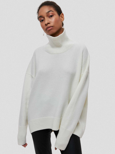 ELENA HIGH-NECK KNIT SWEATER
