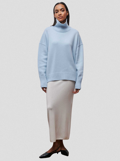 ELENA HIGH-NECK KNIT SWEATER