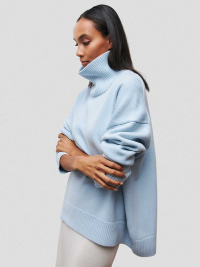 ELENA HIGH-NECK KNIT SWEATER