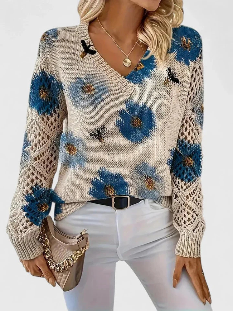 Maribelle Floral Knit Sweater