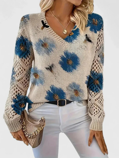 Maribelle Floral Knit Sweater