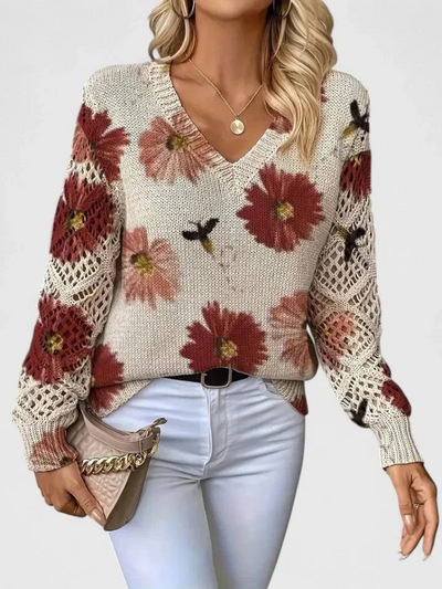 Maribelle Floral Knit Sweater
