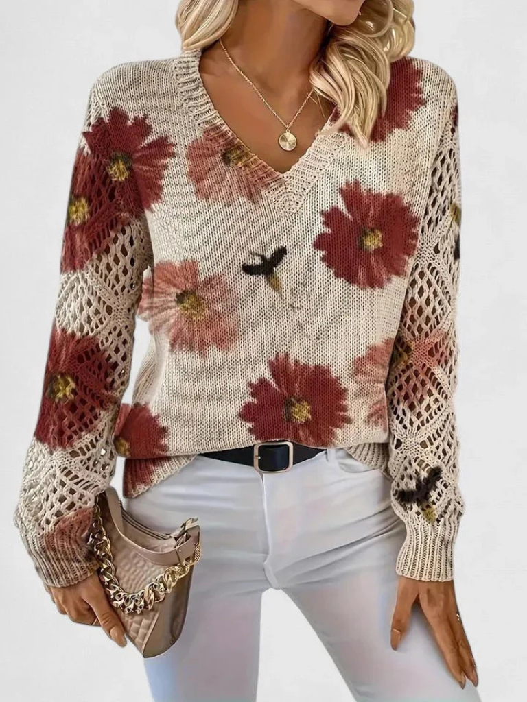 Maribelle Floral Knit Sweater