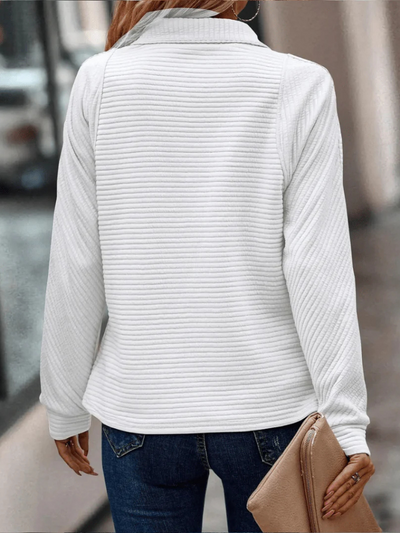 Half-Zip Ribbed Sweater by Janita
