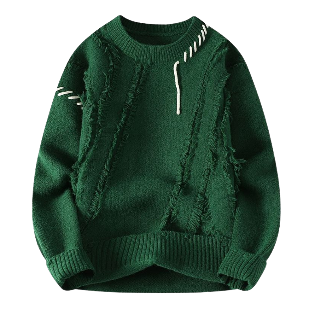 Premium Sweater with Ribbed Finish