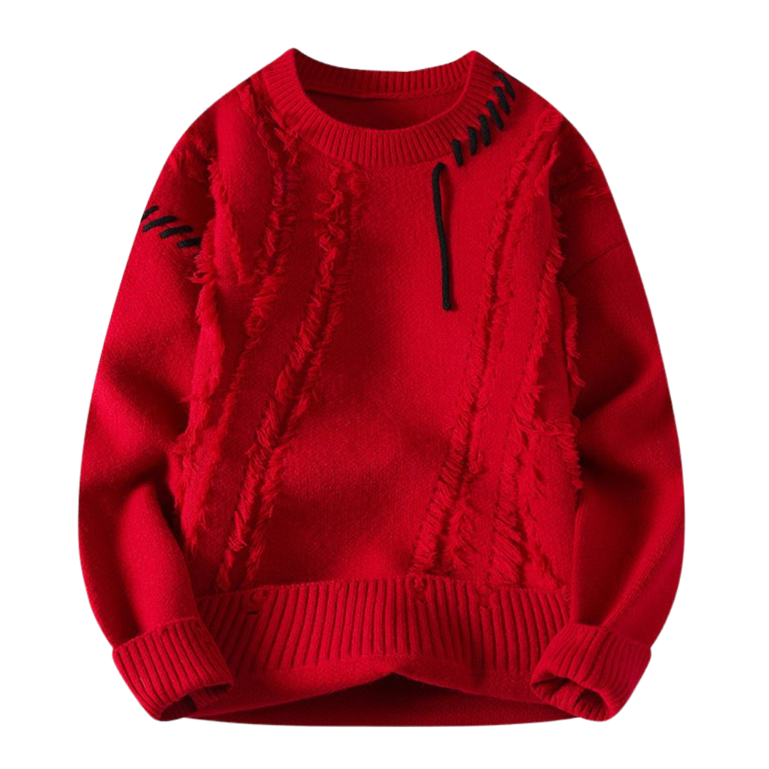 Premium Sweater with Ribbed Finish