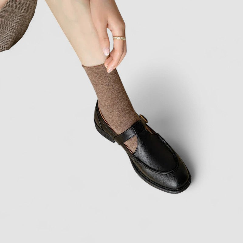 Zhelynne - Orthopedic Square-Toe Mary Jane Shoes