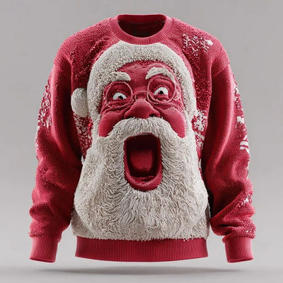 Holly | 3D Santa Expression Knit Sweater
