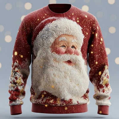Holly | 3D Santa Expression Knit Sweater