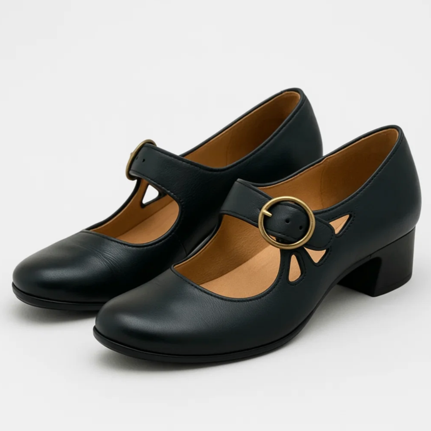 Jane - Leather Sandals with Closure