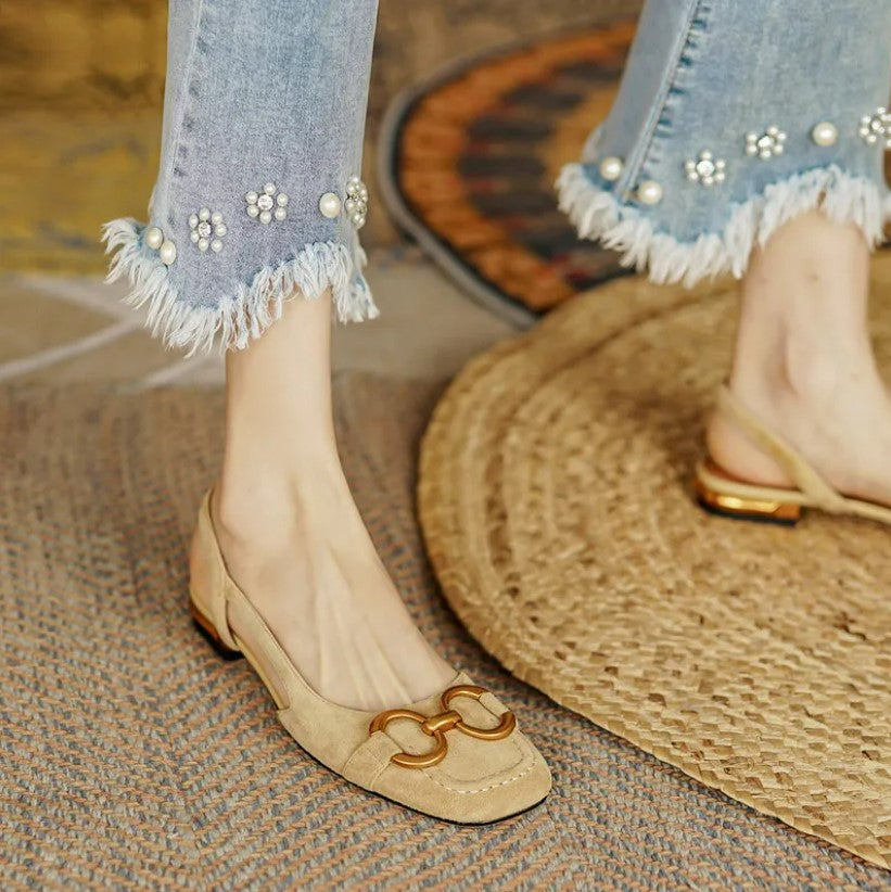Brenna™ | Leather Orthopedic Buckle Sandals