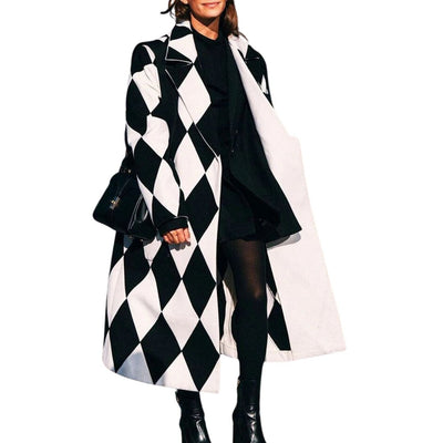 Luna | Oversized Plaid Wool Coat