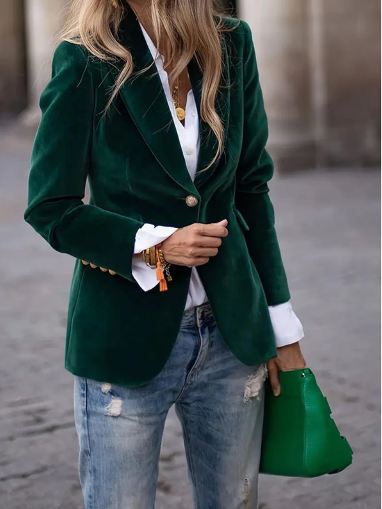 Velvet Blazer in Slim Fit - LUNA Collection