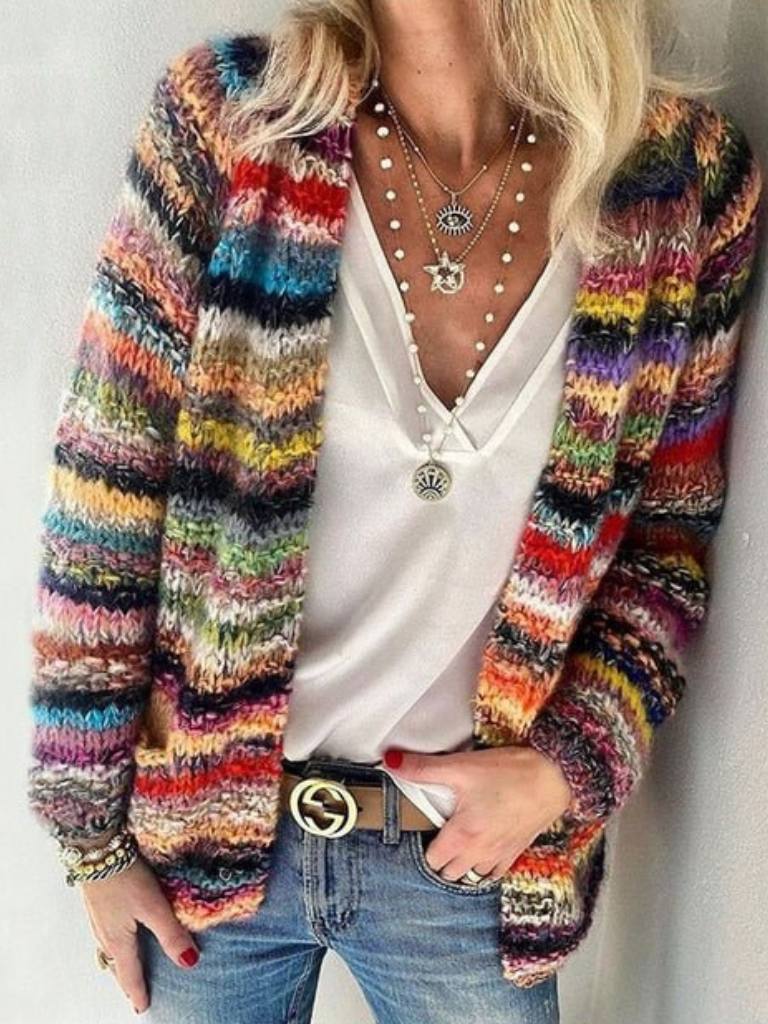ISA Colorful Layers Cardigan