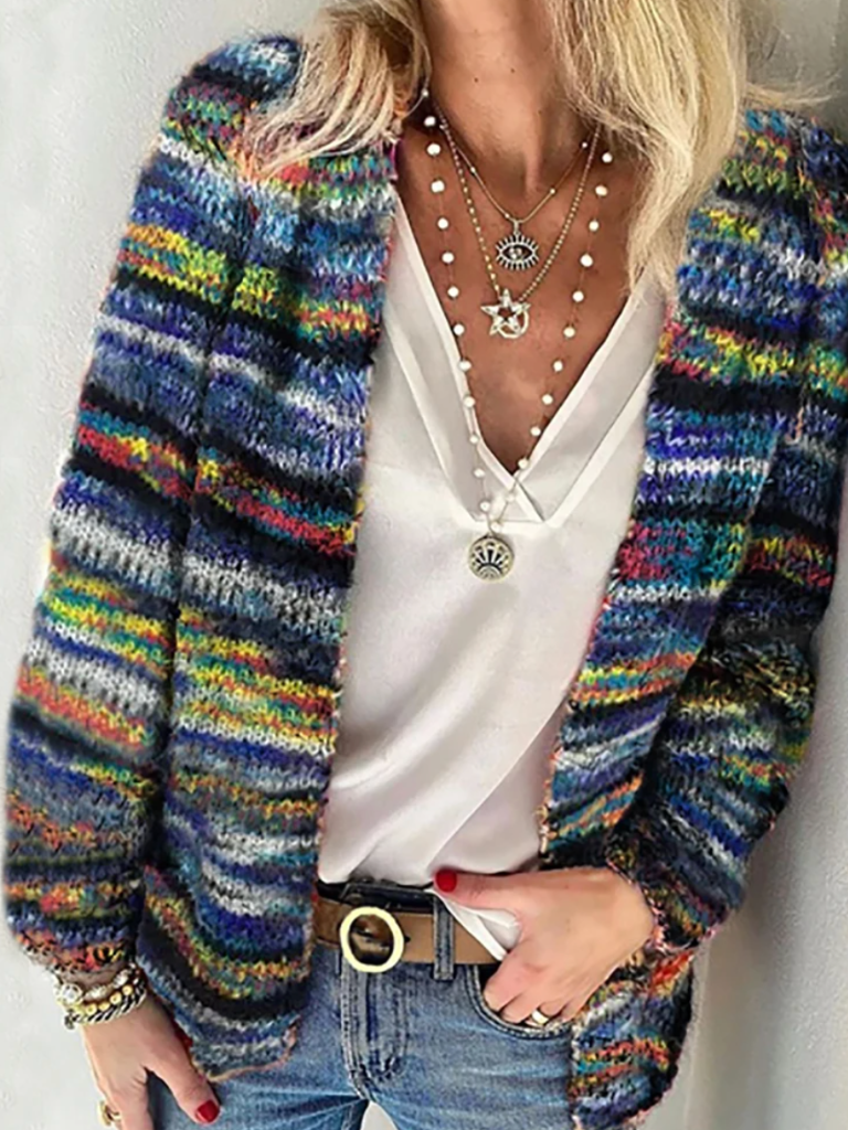 ISA Colorful Layers Cardigan
