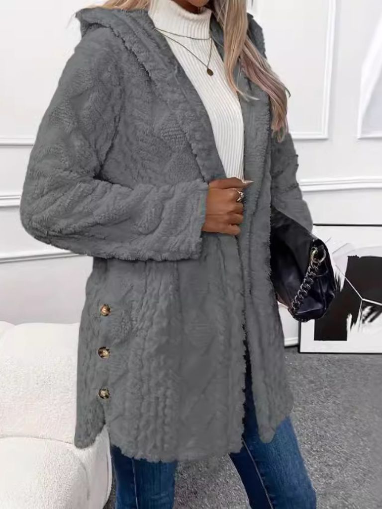 Laura Hooded Cardigan Coat