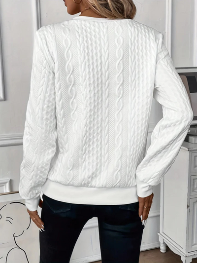 THALIENNE CABLE-KNIT ZIP-UP SWEATER