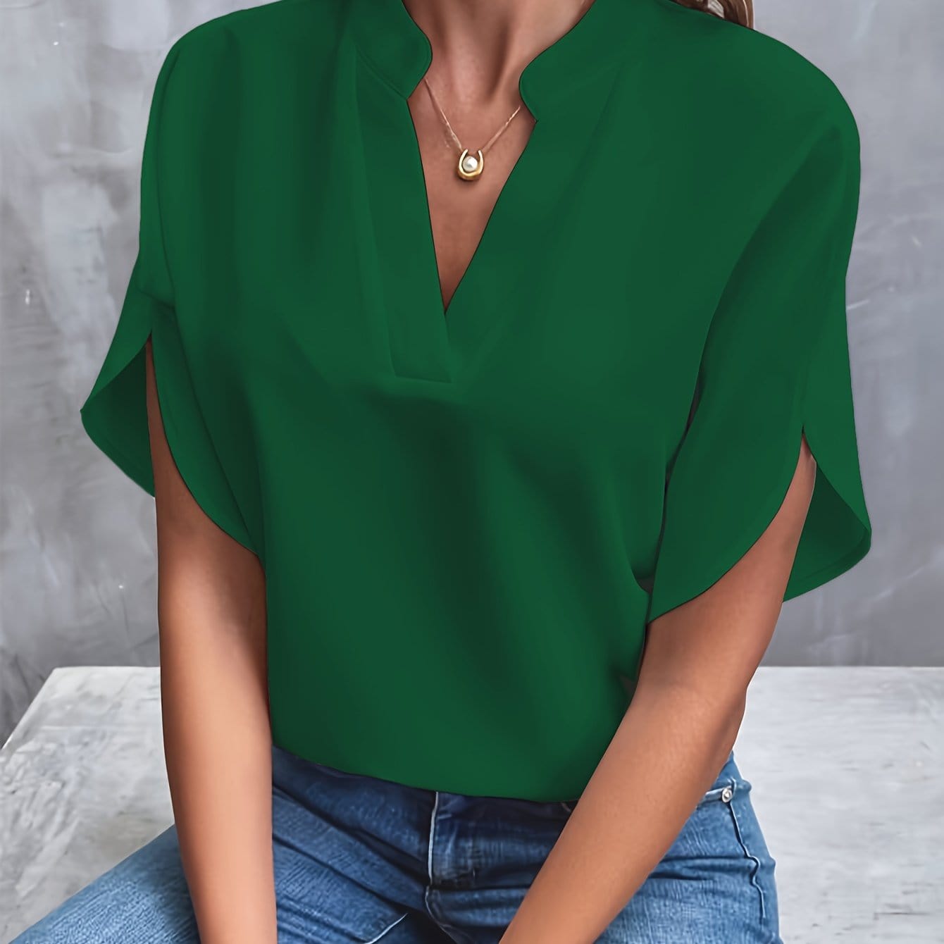 JULITA | Elegant blouse with draping