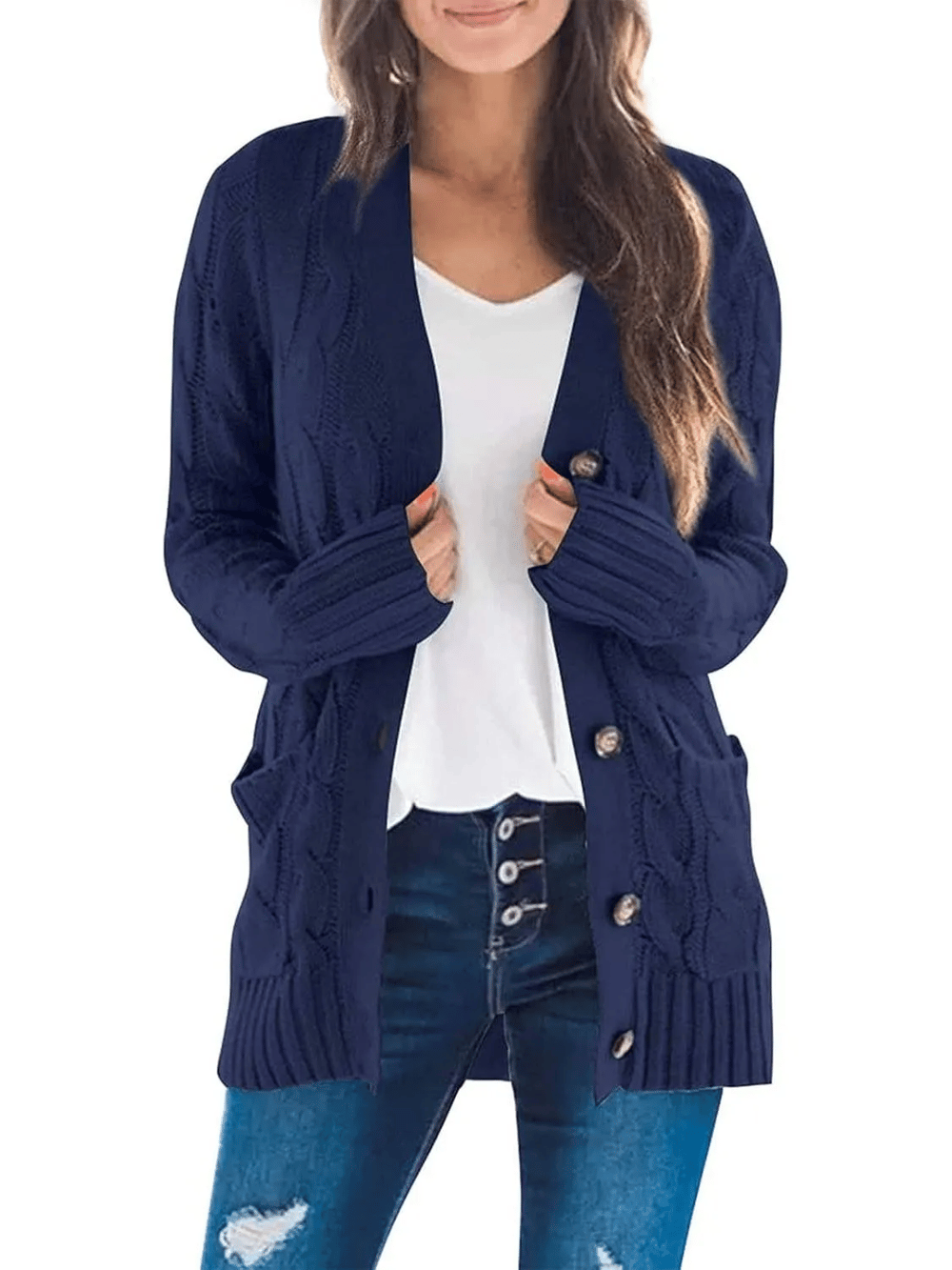 MARZENA | Cozy Cable Knit Cardigan