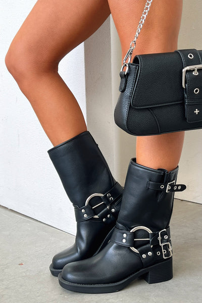 Women's Black Short Boots