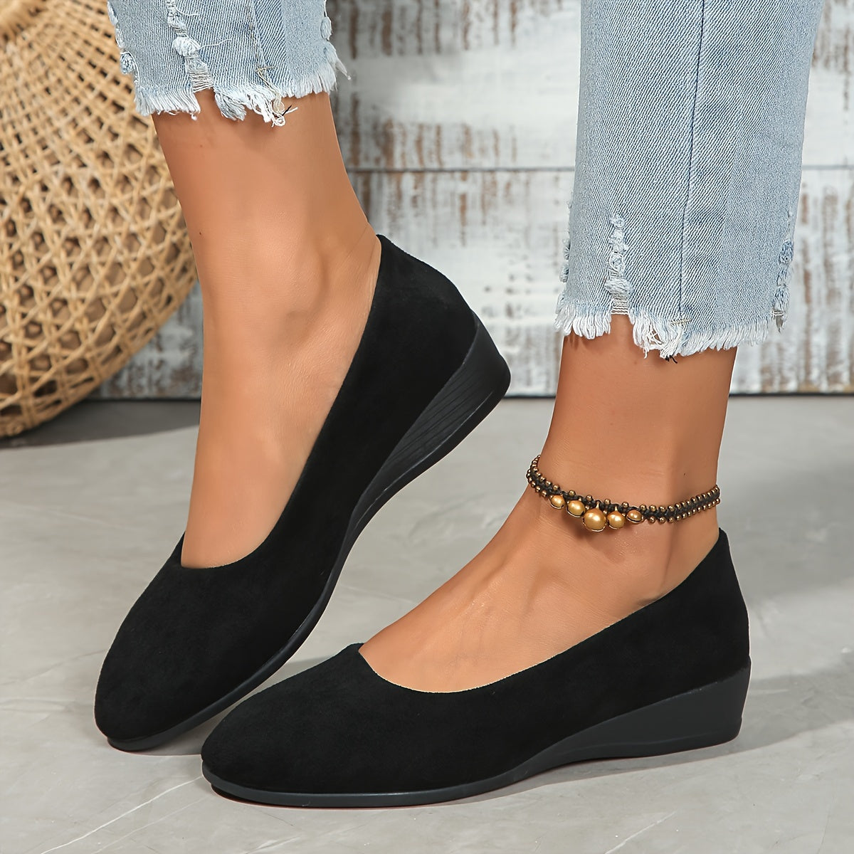 Éliane™ – Comfortable Ballet Flats with Wedge Heel