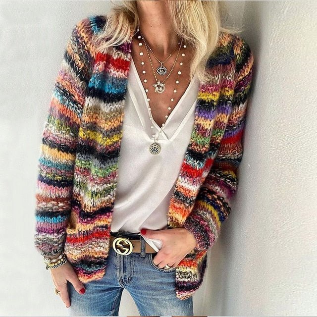 Catherine | Gemütlicher Multicolor-Cardigan